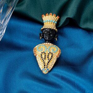 Alexis Bittar Floral Design Glass Brooch